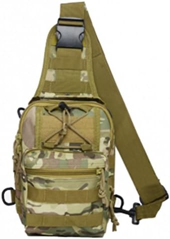CongJi Outdoor Tactical Backpack,Military Sport Pack Shoulder Backpack for Camping, Hiking, Trekking,Rover Sling Pack Chest Pack (CP camouflage)