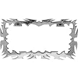 Custom Accessories 92719 Chrome Tribal Flames License Plate Frame by Custom Accessories