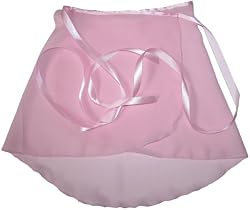 Pink Georgette Wrap Ballet Dance Skirt Adult Sizes