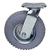 Quantum Storage Systems PT-NS 2-1/2" Diameter Pneumatic Wheel One Swivel Plate Caster, 325 lbs Capacity