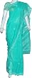 Saris in Cotton with Chikan Embroidery Turquoise Green (ochsari099)