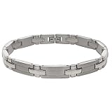 Men's Thin Cross Link Stainless Steel Bracelet