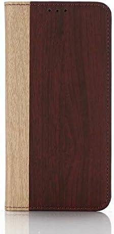 S7 Edge Case, Galaxy S7 Edge Case, Wooden Hybrid Series - [Shockproof][Drop Protection][Heavy Duty], Wallet Case With Stand Function And Credit Card Slot, Perfect Fit For Samsung Galaxy S7 Edge, Red