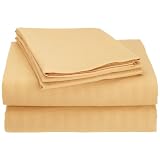 MicrofiberEmbossedStripeKingSheetSet,Gold