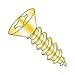 #10 x 1 1/4" Type AB Self-Tapping Screws/Phillips/Flat Head/Steel/Zinc Yellow (Carton: 4,000 pcs)