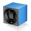 Swiss Kubik Single Watch Winder - Blue Sapphire Anodized Aluminum