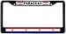 Paraguay Paraguayan Flag Black License Plate Frame Metal Holder