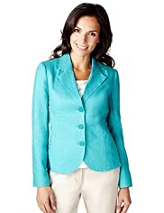 Per Una Pure Linen Ruched Jacket