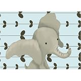 Edison the Elephant Powder Blue 18x22 Canvas Art Image Wrap
