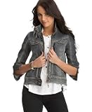 DKNY - DKNY Jeans Petite Denim Motorcycle Jacket