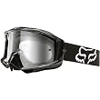 Fox Racing Main Pro Men's Dirt Bike Motorcycle Goggles Eyewear w/ Free B&F Heart Sticker Bundle - Jet Black/Clear