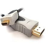 Cordon 1.5M HMDI Micro type D vers HDMI, V 1.4 High Speed Connecteurs Plaqués or 24 K compatible ecrans televiseur tele Thomson, Panasonic, Sony, Philips, Samsung, Toshiba, LG, TLC, Sharp, Akira, Acer et tous type home cinema, LCD LED PLASMA BLU RAY.