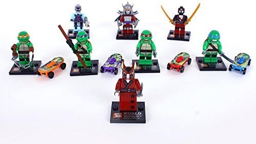 8 pieces Ninja Turtles Lego Compatible Minifigures Building Blocks Bricks pack set sets bundle action figures early learning development toys Ninjago Mini Figures Teenage Mutant Ninja Turtles TMNT