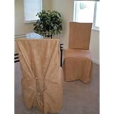 6 Pieces Rust Brick Dining Chair Slipcovers by 
