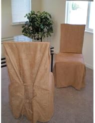 Set of 8 Micro Suede Dining Wedding Chair Covers - Color Wine by Octorose