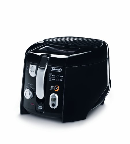 DeLonghi F28313.BK Roto Fryer with Timer, Black