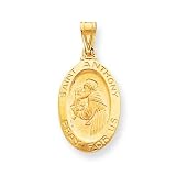 14k Oval St Anthony Medal Pendant