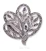 Sterling Silver Multi Color CZs In Marc Ribbon Bouquet Pin (Appr. 2 Inch)