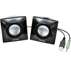 ELECOM Bevel shaped USBスピーカー 2W 2ch ブラック MS-P03UBK