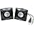 ELECOM Bevel shaped USBスピーカー 2W 2ch ブラック MS-P03UBK