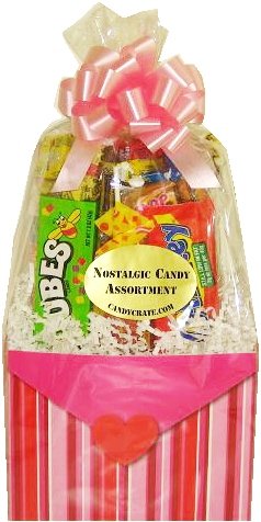 Stripes & Hearts Nostalgic Candy Baskets by Candy Crate