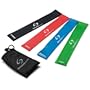 Resistance Loop Bands - Set of 4 Premium Exercise Bands - Great for Improving Mobility and Strength, Yoga, Pilates or for Injury Rehabilitation - Suitable for Women and Men - Made From Natural Latex Material - Lifetime Guarantee