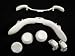WHITE Thumbsticks, D-Pad, Triggers, RB LB Kit for Xbox 360 Controller