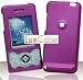 Hot Purple Pink Rubber Feel Snap-On Cover Hard Case Cell Phone Protector for Sony Ericsson W580i