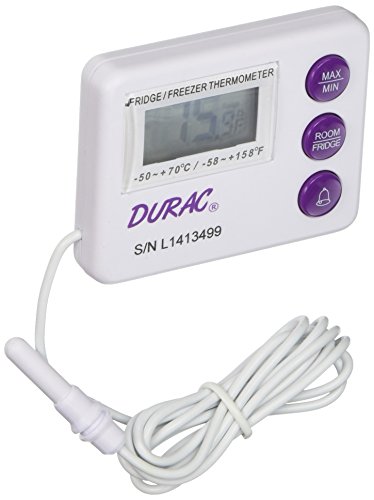 SP Bel-Art, H-B DURAC Calibrated Dual Zone Electronic Thermometer with Waterproof Sensor; -50/70C (-58/158F) External, -10/50C (14/122F) Internal (B60900-0200)