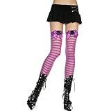 (ミュージックレッグズ)Music Legs 4253 スパイダー付きタイハイストッキング (パープル/ブラック )