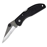 Fury Mighty III Folding Pocket Knife with Nylon Copolymer Handle, 4-Inch Closed, Black with Clip