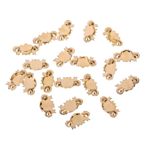 20 PCS Dollhouse Furniture Hardware Metal Drawer Handle Pulls -Golden