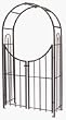 Panacea Products Arched Top Garden Arbor with Gate, Brushed Bronze