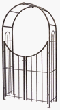 41OyhrTtCcL. SL160  Panacea Products Arched Top Garden Arbor with Gate, Brushed Bronze