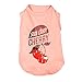 Blueberry Pet Cherry Soda Candy Cotton Dog Tank Top Shirt in Light Coral, Back Length 12