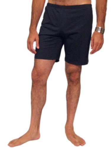 Pillar Men's Yoga Short w/inner liner (Navy, Medium)