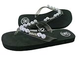 Volleyball charms 3 dimensional themed heavy duty flip flop sandals available in women