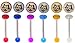 Search : Lot of 6 Felix the Cat UV Barbell Body Jewelry piercing Bar Tongue Ring Rings 14g
