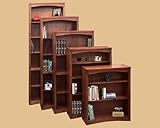 IMAGE OF Bookcase w/ 1 fixed & 3 adjustable shelves by Legends - Red Oak (MM6672.RDO)