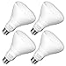 LuminWiz BR30 65W Equivalent 9W 680lm E26 Dimmable Medium Base Flood Light LED Bulb, Soft White 3000K, Pack of 4