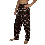 Mens MLB Baltimore Orioles Cotton Thermal Sleepwear / Pajama Pants - Black & Orange (Size: L)