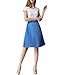 Women's Skirt Knee Length Chiffon Pleated A-line Midi Skirts