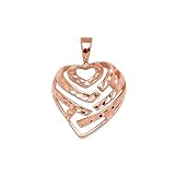 Aloha Heart Pendant in 14K Rose Gold - Small