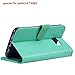 Galaxy s7 edge Case, Arae [Wrist Strap] Flip Folio [Kickstand Feature] PU leather wallet case with ID&Credit Card Pockets For Samsung Galaxy S7 edge (Green)