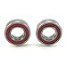 3/16x3/8x1/8 Precision Hybrid Ceramic Ball Bearings Red Rubber Sealed (2)