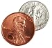 Dime and Penny Disappearing Illusion Magic Trick