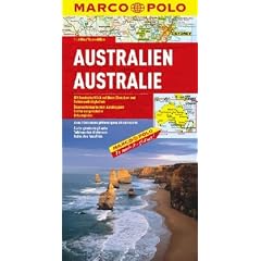 MARCO POLO Kontinentalkarte Australien 1:4 Mio.: Mit landschaftlich sch�nen Strecken und Sehensw�rdigkeiten. �bersichtskarte zum Ausklappen, Entfernungstabelle, Ortsregister