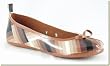 Jeffrey Campbell - Adult "Rainbow" Brown Squares Ballet Flats