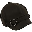 Kids 3-7 Girls Crystal Buckle Newsboy Hat Cap Black