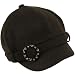 Kids 3-7 Girls Crystal Buckle Newsboy Hat Cap Black